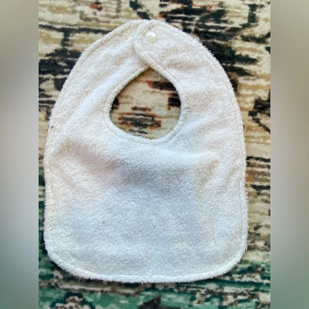 Pastel Feather Print Baby Bib